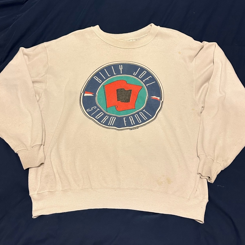 Billy Joel Vintage Storm Front XL Sweatshirt 80s